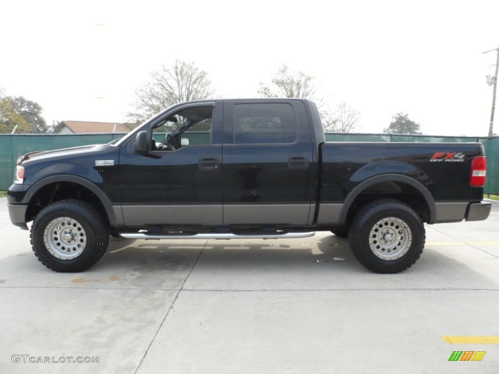 2004 F150 FX4 SuperCrew 4x4 - Black / Black/Medium Flint photo #6