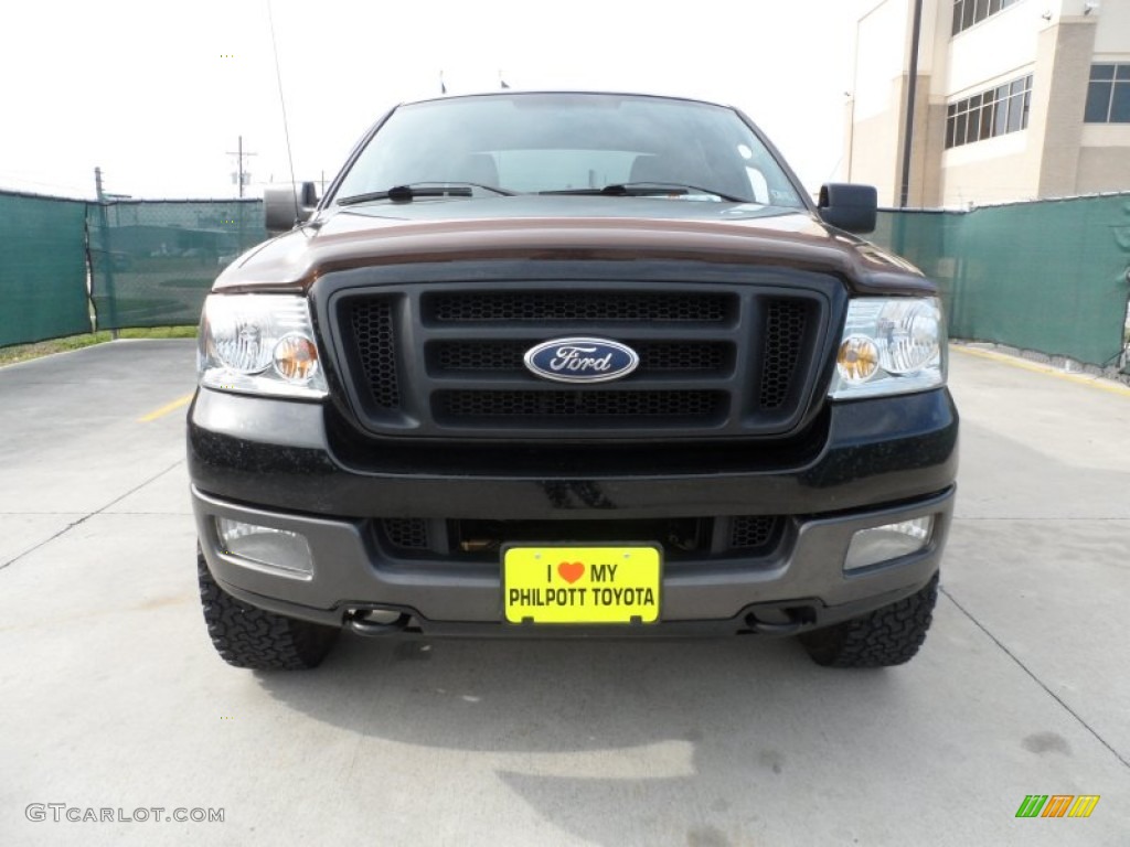 2004 F150 FX4 SuperCrew 4x4 - Black / Black/Medium Flint photo #8
