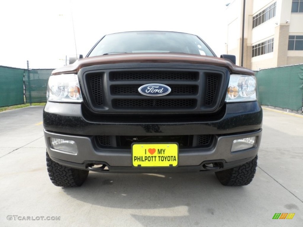2004 F150 FX4 SuperCrew 4x4 - Black / Black/Medium Flint photo #9