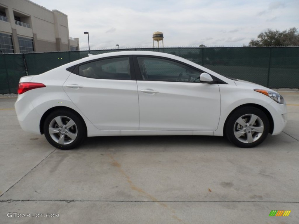 2012 Elantra GLS - Shimmering White / Beige photo #2