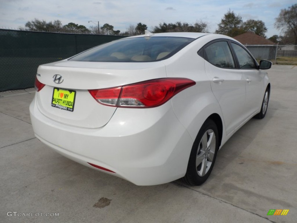 2012 Elantra GLS - Shimmering White / Beige photo #3