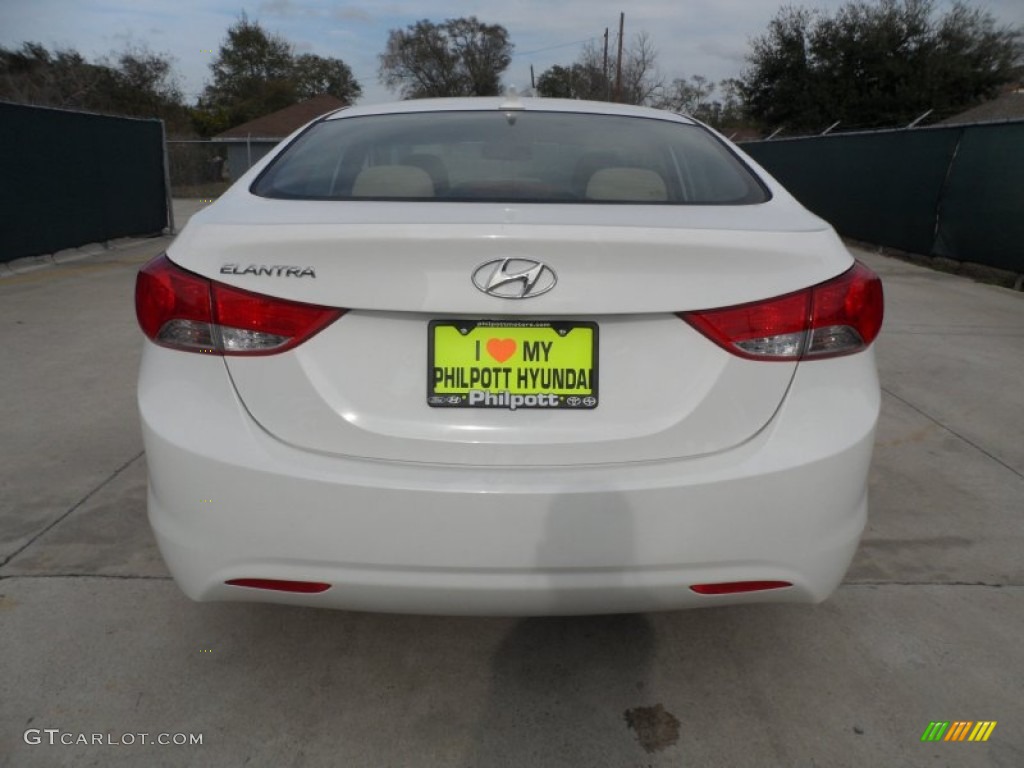 2012 Elantra GLS - Shimmering White / Beige photo #4