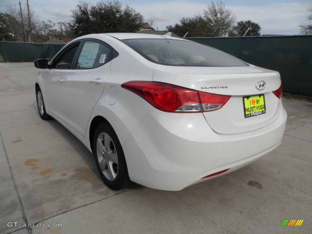 2012 Elantra GLS - Shimmering White / Beige photo #5