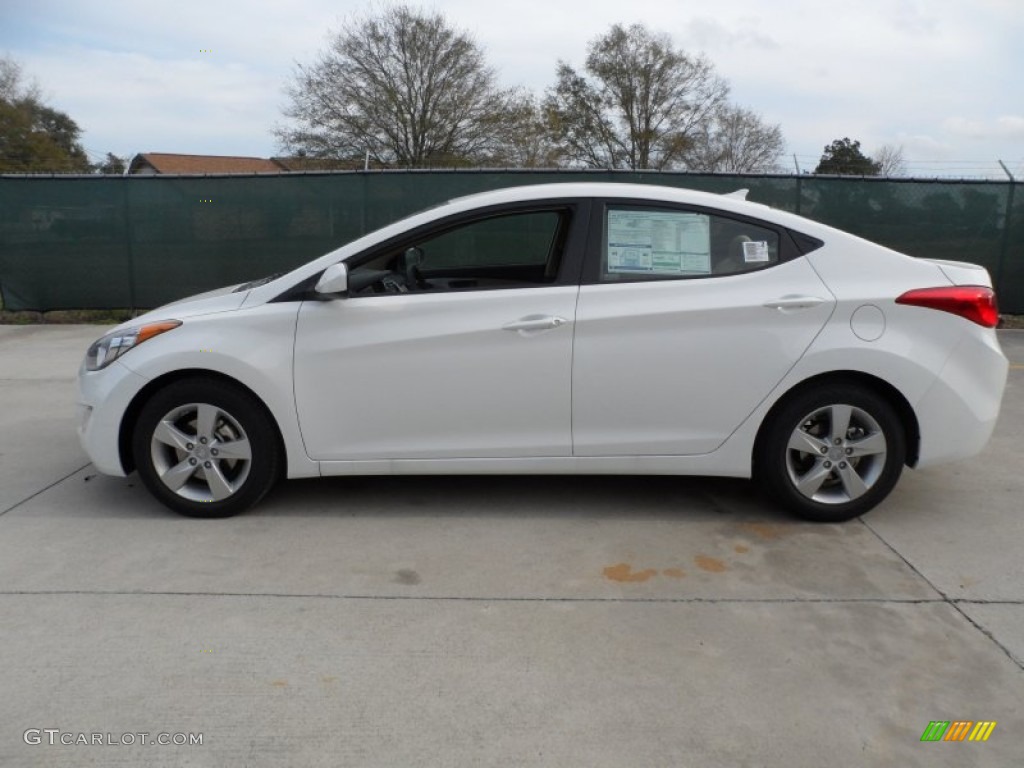 2012 Elantra GLS - Shimmering White / Beige photo #6