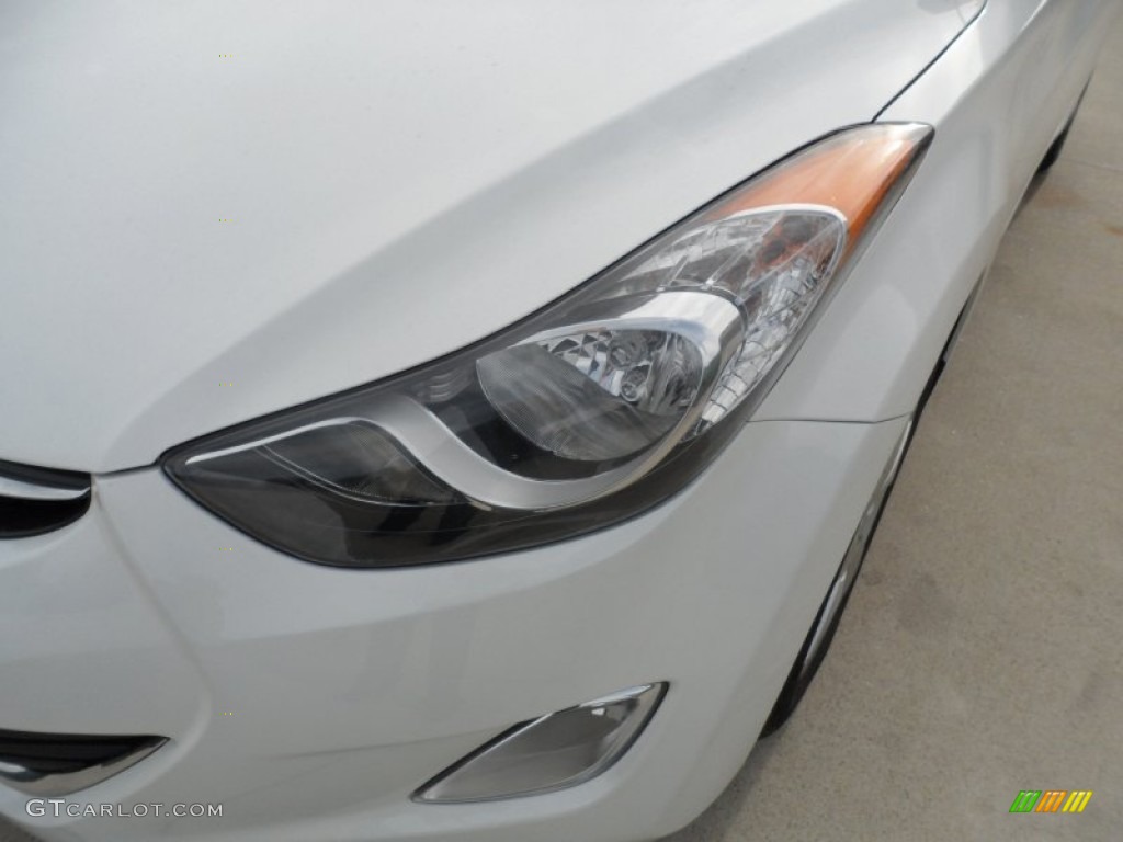 2012 Elantra GLS - Shimmering White / Beige photo #9