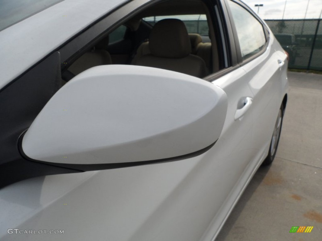2012 Elantra GLS - Shimmering White / Beige photo #12