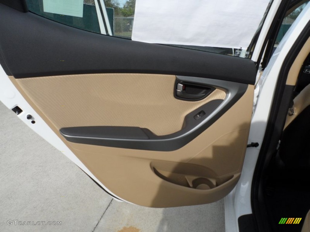 2012 Elantra GLS - Shimmering White / Beige photo #19