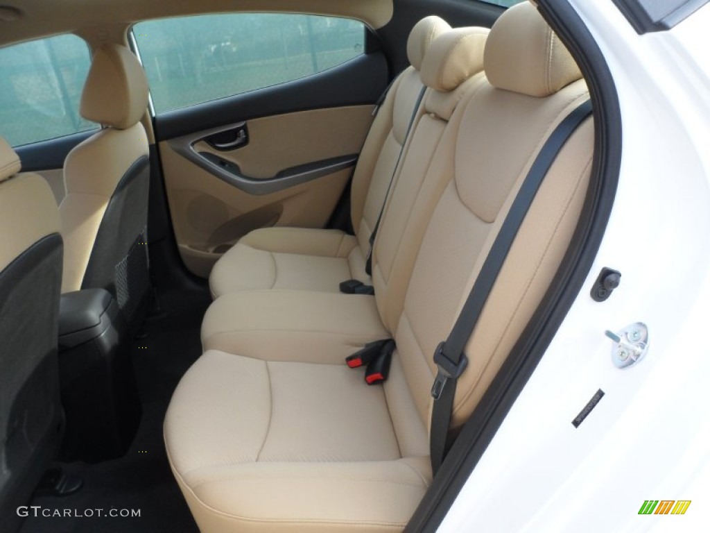 2012 Elantra GLS - Shimmering White / Beige photo #20