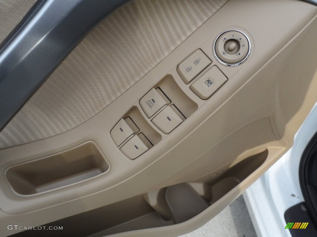 2012 Elantra GLS - Shimmering White / Beige photo #22