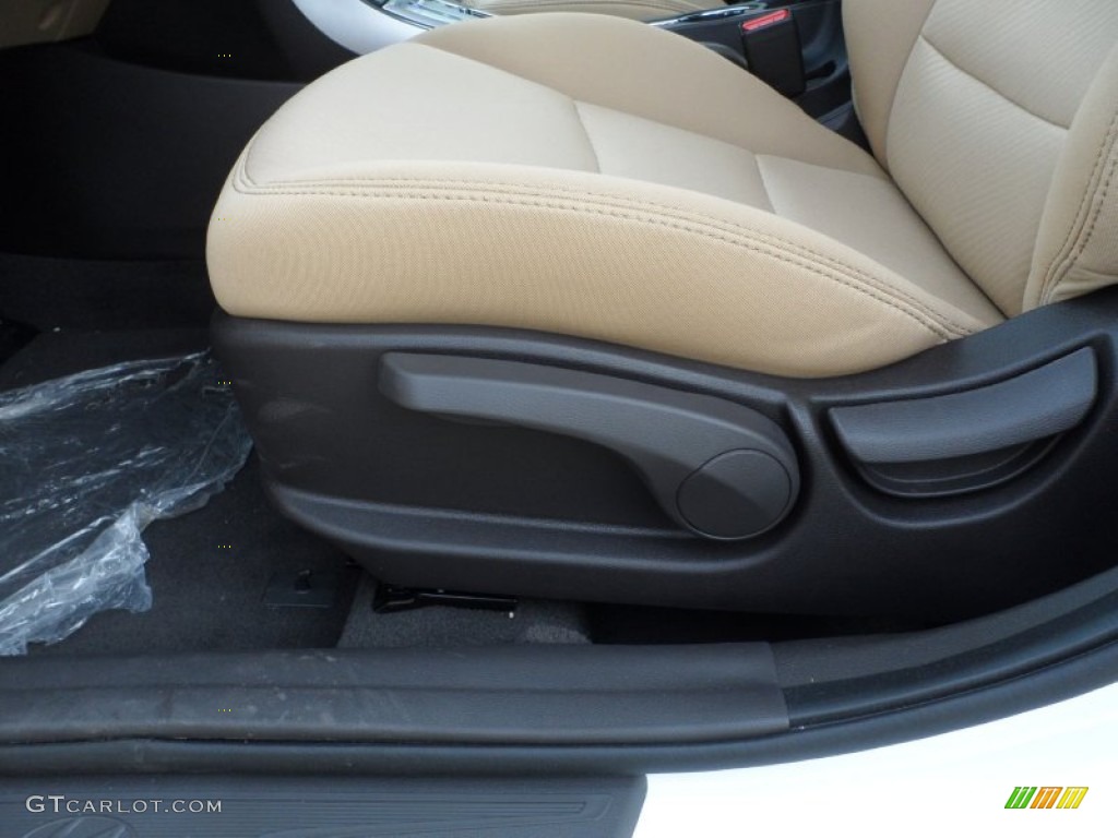 2012 Elantra GLS - Shimmering White / Beige photo #24