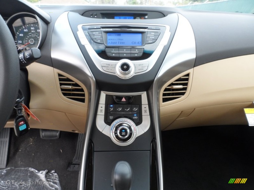 2012 Elantra GLS - Shimmering White / Beige photo #26