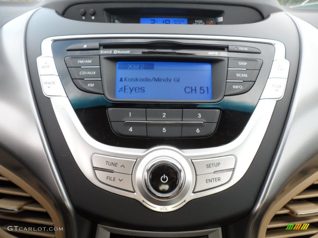 2012 Elantra GLS - Shimmering White / Beige photo #27