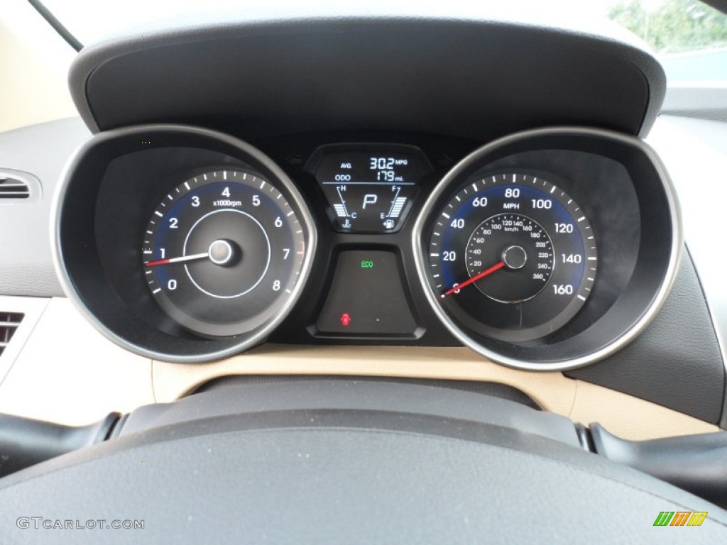 2012 Elantra GLS - Shimmering White / Beige photo #31