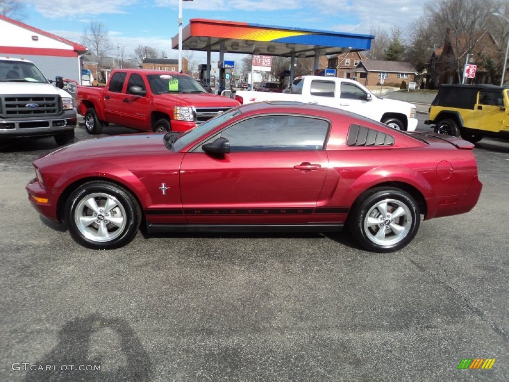 2007 Mustang V6 Premium Coupe - Redfire Metallic / Light Graphite photo #1