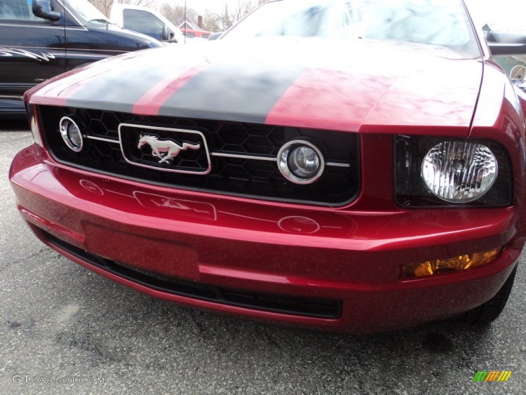 2007 Mustang V6 Premium Coupe - Redfire Metallic / Light Graphite photo #24