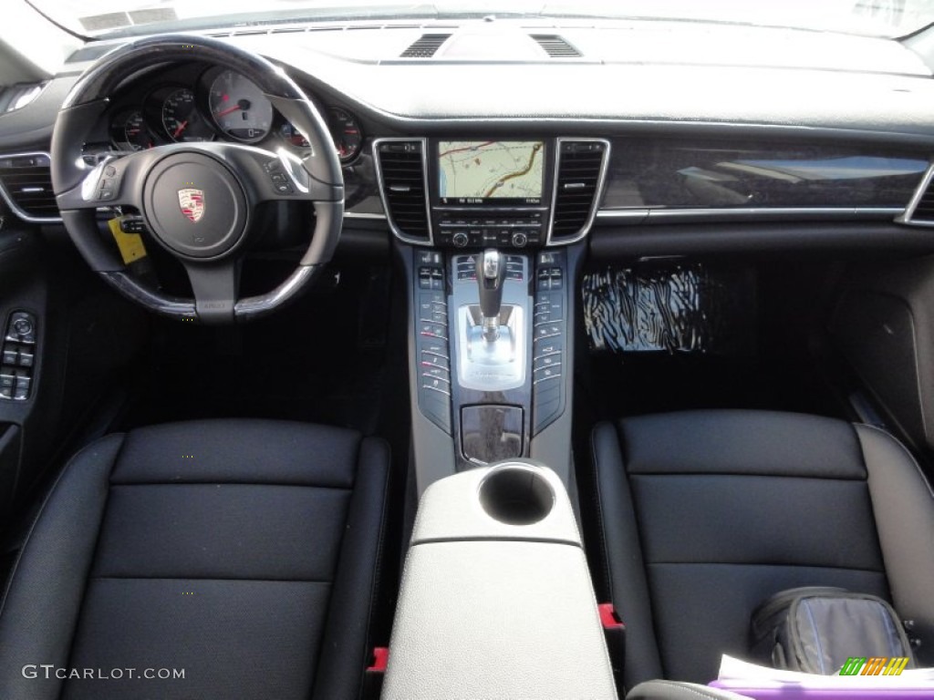 2012 Porsche Panamera 4S Black Dashboard Photo #60360231