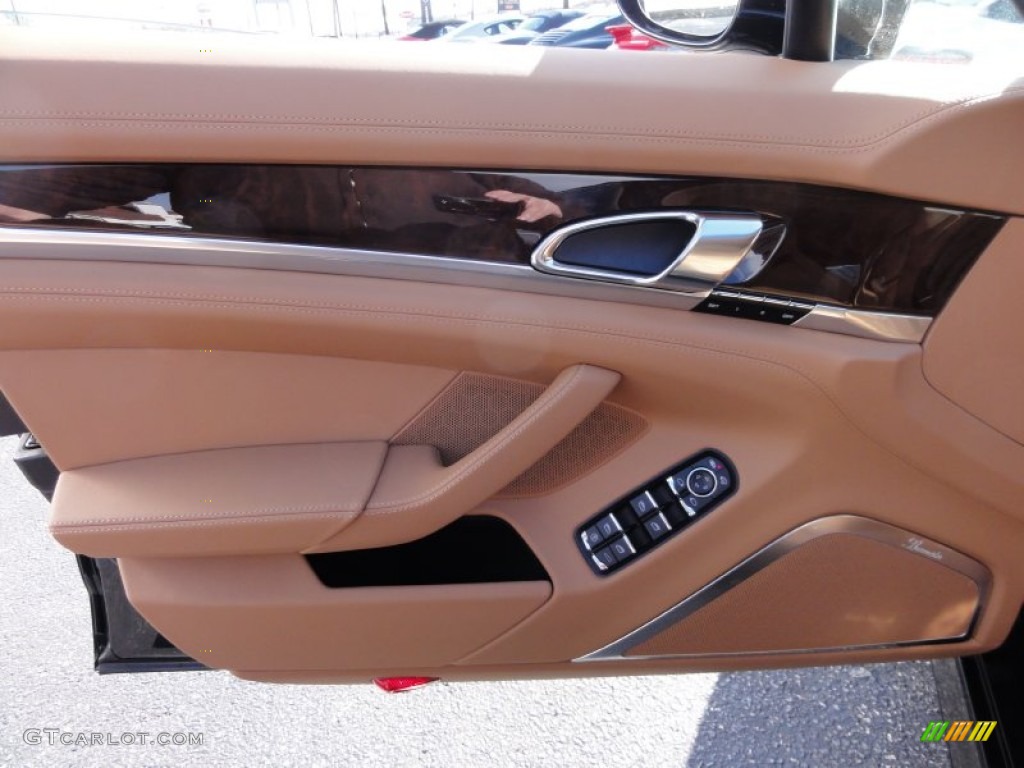 2012 Porsche Panamera Turbo Cognac Door Panel Photo #60360789