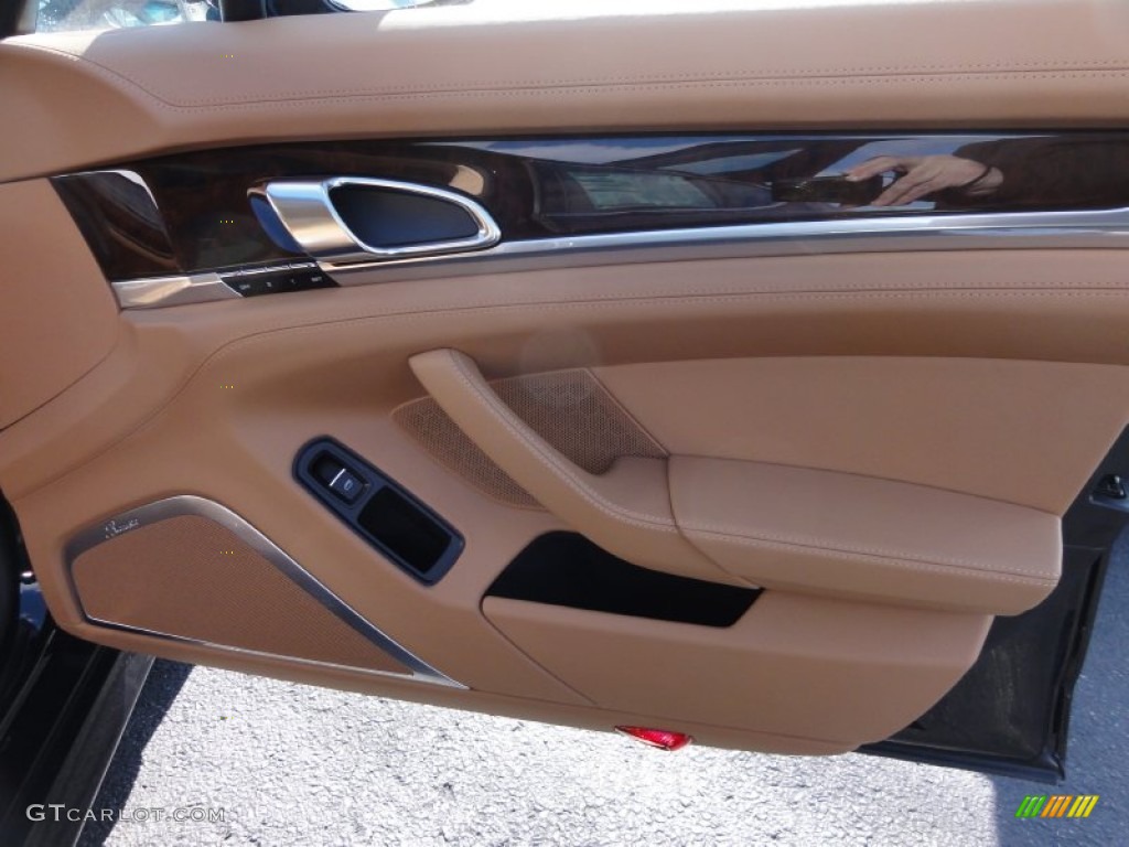 2012 Porsche Panamera Turbo Cognac Door Panel Photo #60360882
