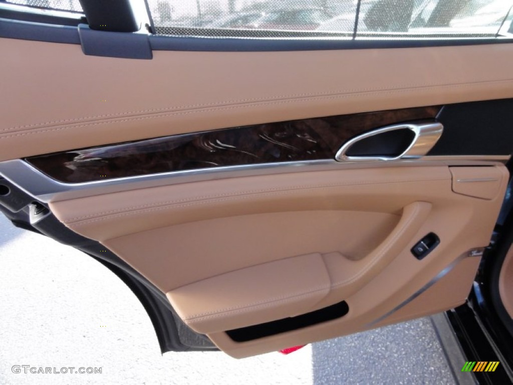 2012 Porsche Panamera Turbo Cognac Door Panel Photo #60360938