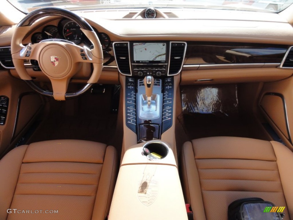 2012 Porsche Panamera Turbo Cognac Dashboard Photo #60360948