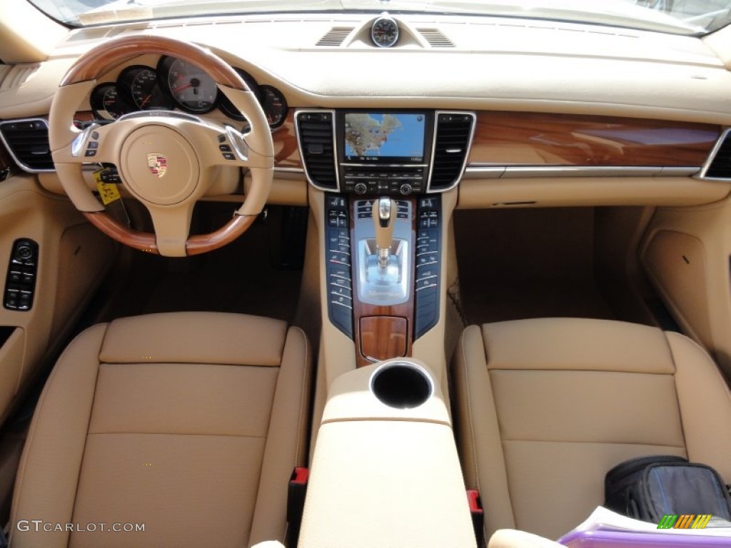 2012 Porsche Panamera 4S Luxor Beige Dashboard Photo #60361785