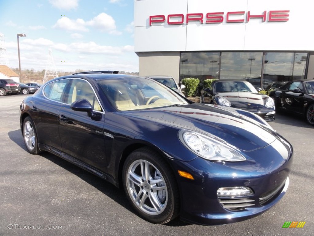 Dark Blue Metallic 2012 Porsche Panamera S Hybrid Exterior Photo #60361971