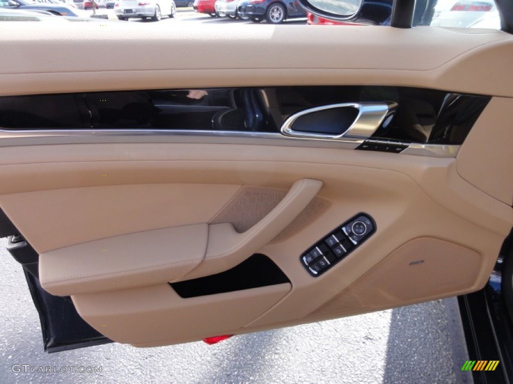 2012 Porsche Panamera S Hybrid Luxor Beige Door Panel Photo #60362047