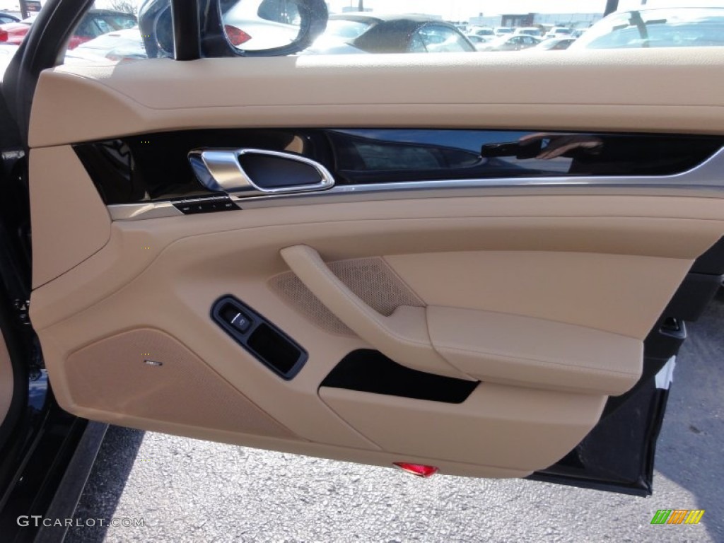 2012 Porsche Panamera S Hybrid Luxor Beige Door Panel Photo #60362130