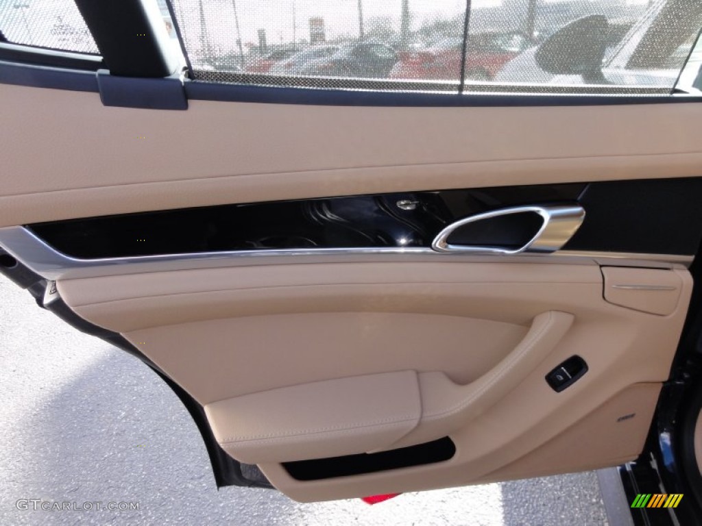 2012 Porsche Panamera S Hybrid Luxor Beige Door Panel Photo #60362175