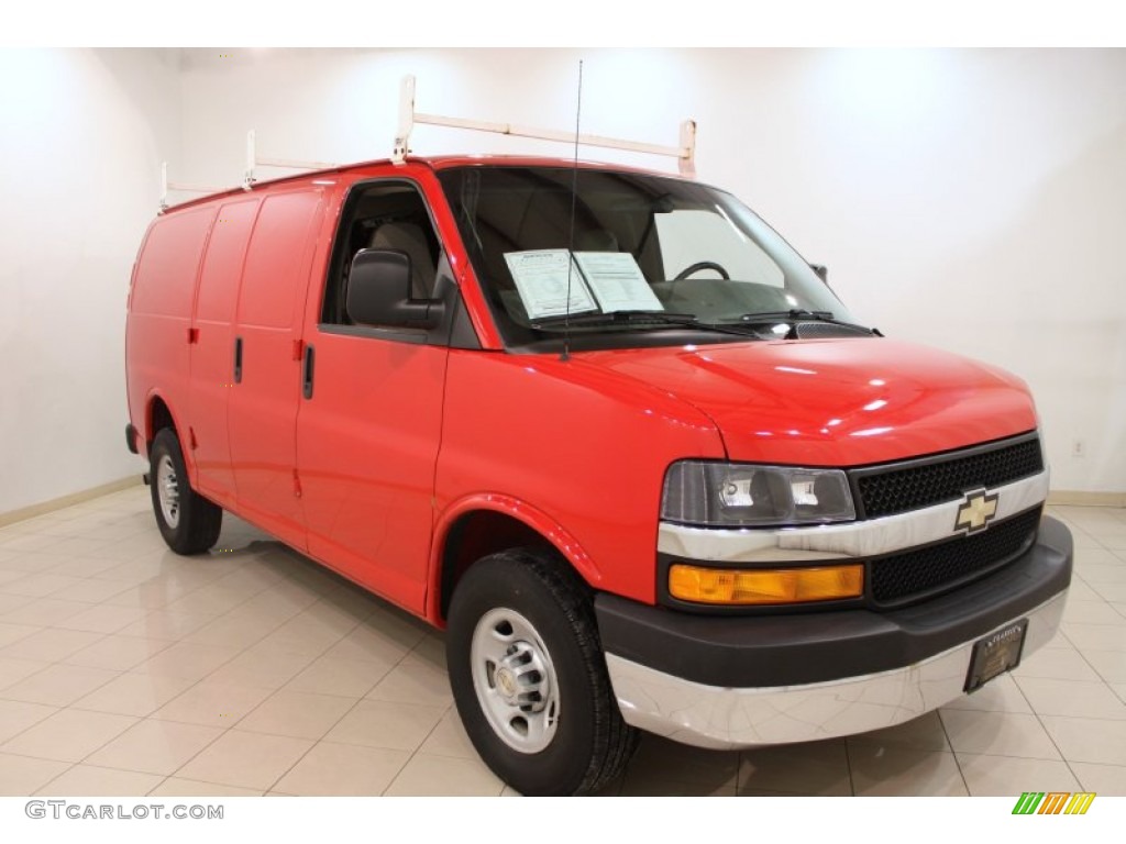 2008 Express 2500 Cargo Van - Victory Red / Neutral photo #1