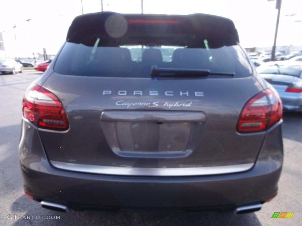 2012 Cayenne S Hybrid - Umber Brown Metallic / Umber Brown/Light Tartufo photo #7