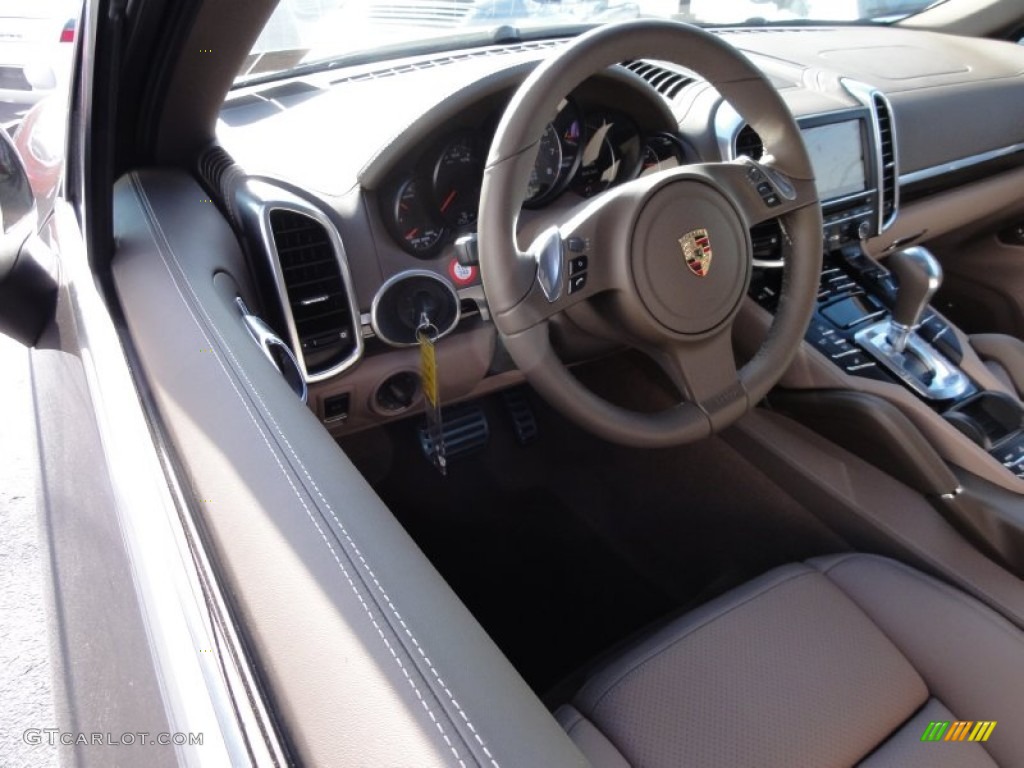 2012 Cayenne S Hybrid - Umber Brown Metallic / Umber Brown/Light Tartufo photo #10