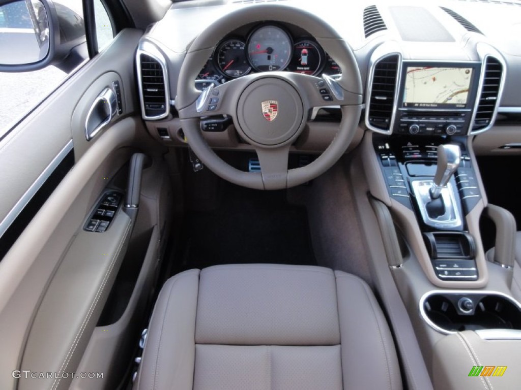 Umber Brown/Light Tartufo Interior 2012 Porsche Cayenne S Hybrid Photo #60363006