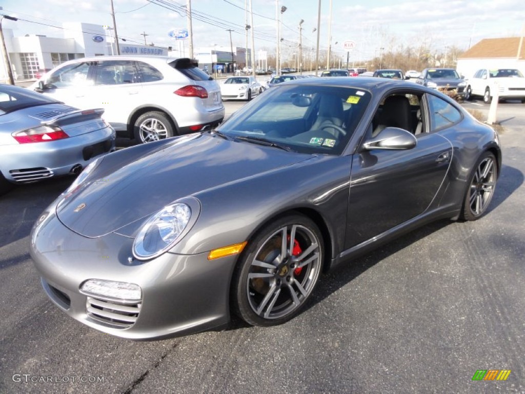 2012 911 Carrera 4S Coupe - Meteor Grey Metallic / Black photo #2