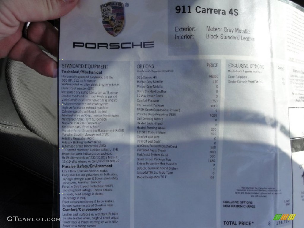 2012 911 Carrera 4S Coupe - Meteor Grey Metallic / Black photo #21
