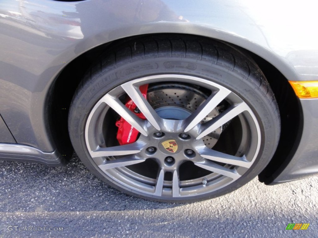 2012 911 Carrera 4S Coupe - Meteor Grey Metallic / Black photo #26