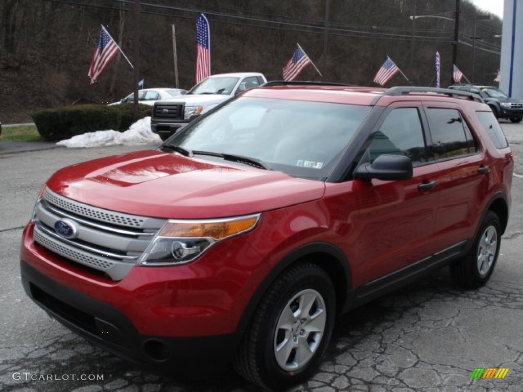 2012 Explorer 4WD - Red Candy Metallic / Medium Light Stone photo #4