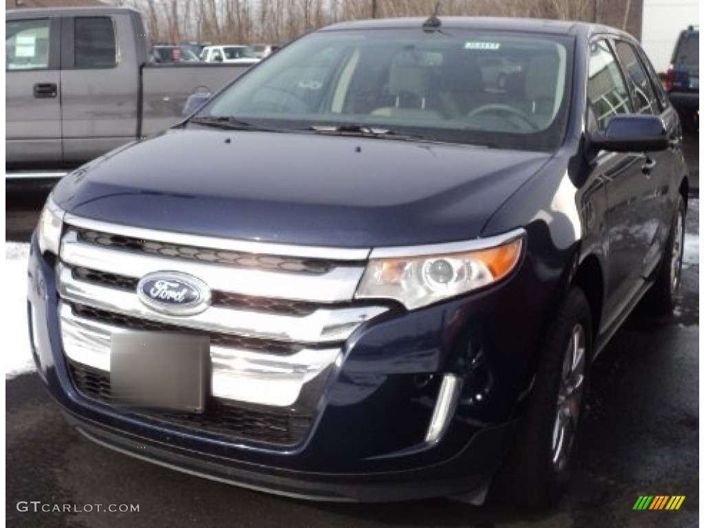 2012 Edge Limited EcoBoost - Dark Blue Pearl Metallic / Medium Light Stone photo #1
