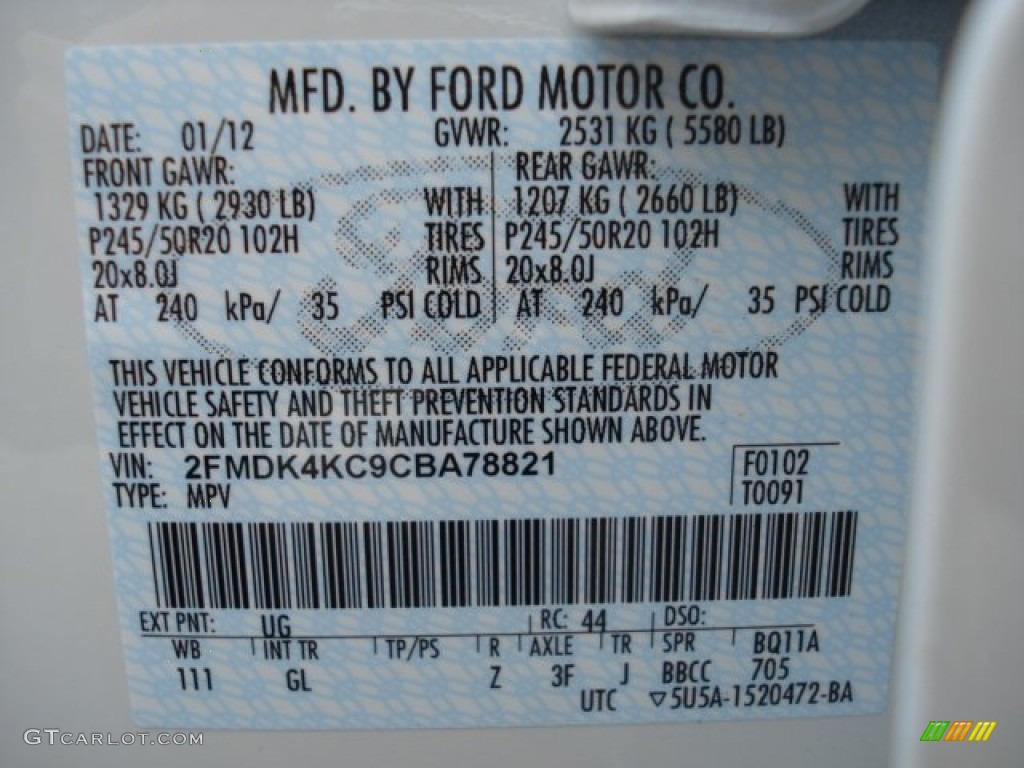 2012 Edge Limited AWD - White Platinum Metallic Tri-Coat / Medium Light Stone photo #18