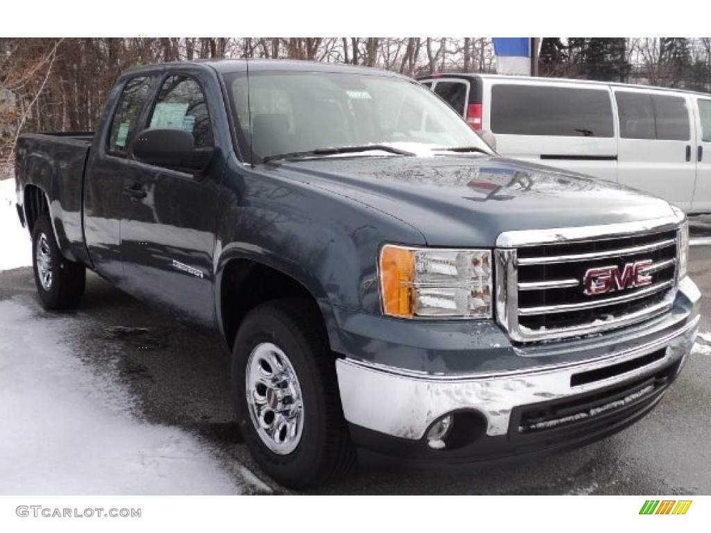 2012 Sierra 1500 Extended Cab 4x4 - Stealth Gray Metallic / Dark Titanium photo #1