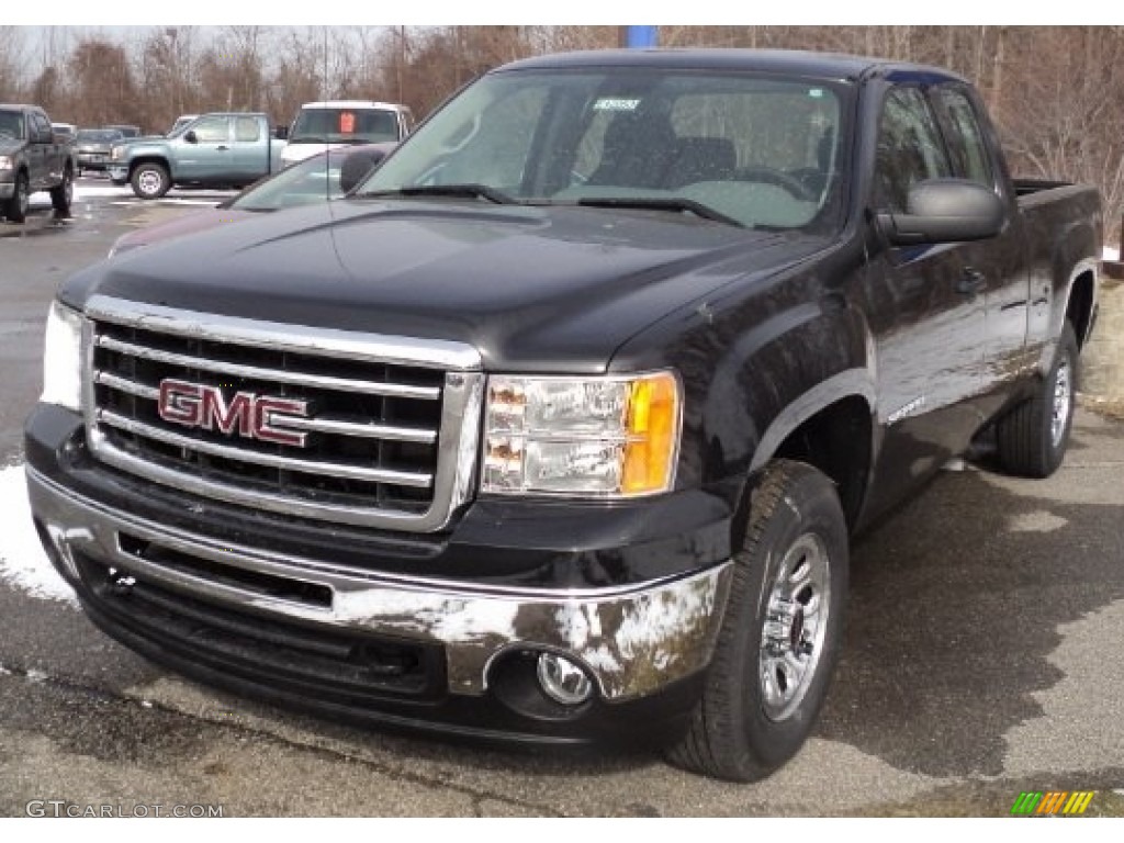 2012 Sierra 1500 Extended Cab 4x4 - Carbon Black Metallic / Dark Titanium photo #1