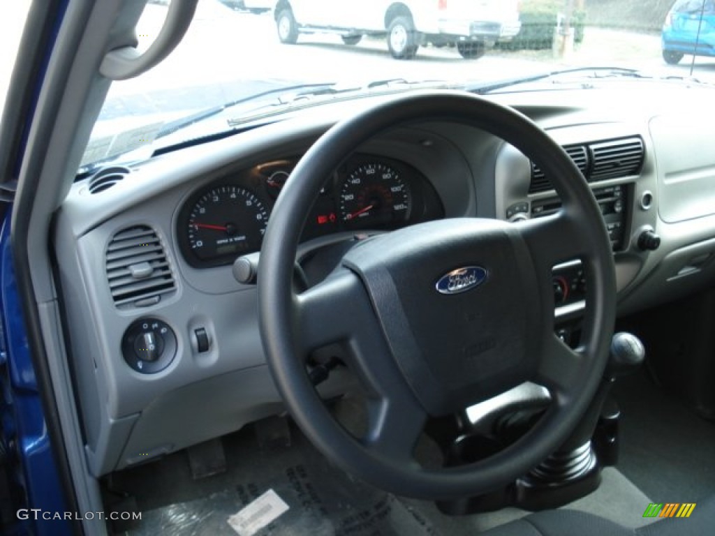 2011 Ford Ranger XLT SuperCab 4x4 Medium Dark Flint Steering Wheel Photo #60364554