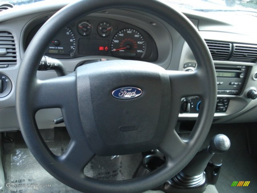 2011 Ford Ranger XLT SuperCab 4x4 Medium Dark Flint Steering Wheel Photo #60364614