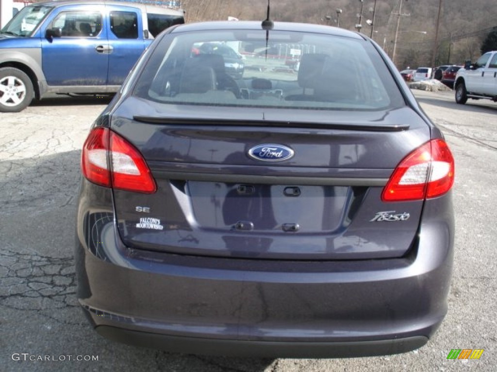 2012 Fiesta SE Sedan - Violet Grey Metallic / Charcoal Black/Blue photo #7