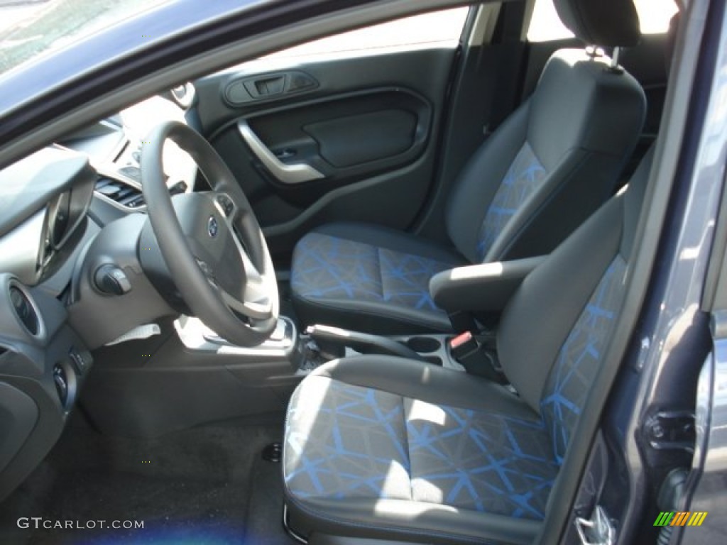 Charcoal Black/Blue Interior 2012 Ford Fiesta SE Sedan Photo #60364926