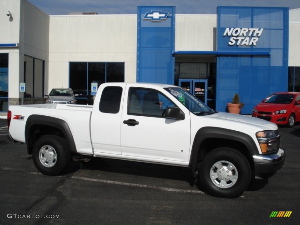 2006 Colorado Extended Cab 4x4 - Summit White / Very Dark Pewter photo #1