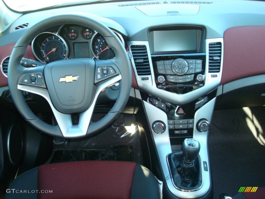 2012 Chevrolet Cruze Eco Jet Black/Sport Red Dashboard Photo #60366066
