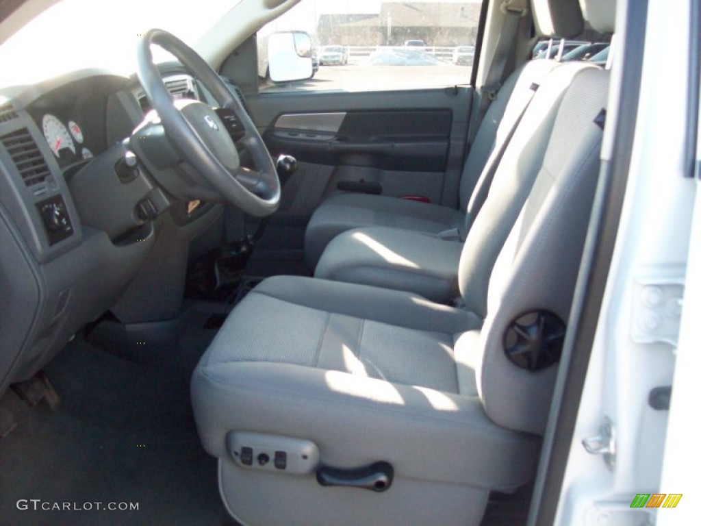 2008 Ram 3500 Big Horn Edition Quad Cab 4x4 Dually - Bright White / Medium Slate Gray photo #7