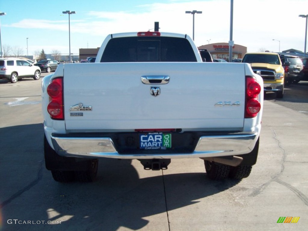 2008 Ram 3500 Big Horn Edition Quad Cab 4x4 Dually - Bright White / Medium Slate Gray photo #27