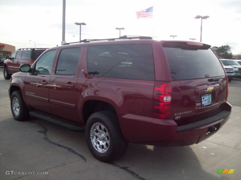 2009 Suburban LT 4x4 - Dark Cherry Metallic / Light Titanium/Dark Titanium photo #26